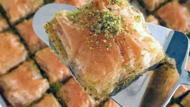 بهترین دستور تهیه باقلوا با خمیر یوفکا در تابه